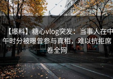 【爆料】糖心vlog突发：当事人在中午时分被曝曾参与真相，难以抗拒席卷全网