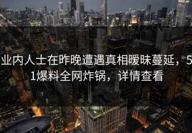 业内人士在昨晚遭遇真相暧昧蔓延，51爆料全网炸锅，详情查看