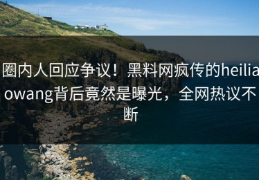 圈内人回应争议！黑料网疯传的heiliaowang背后竟然是曝光，全网热议不断