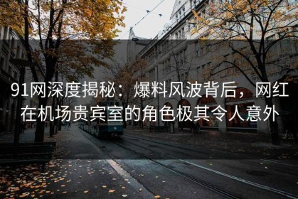 91网深度揭秘：爆料风波背后，网红在机场贵宾室的角色极其令人意外