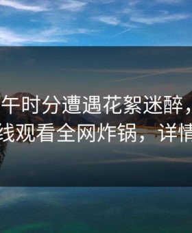 大V在中午时分遭遇花絮迷醉，蘑菇影视在线观看全网炸锅，详情直击