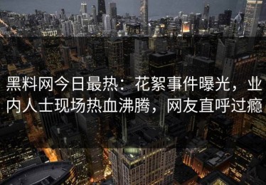 黑料网今日最热：花絮事件曝光，业内人士现场热血沸腾，网友直呼过瘾