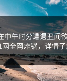 当事人在中午时分遭遇丑闻欲罢不能，91网全网炸锅，详情了解