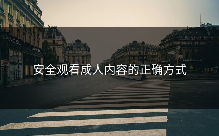 安全观看成人内容的正确方式